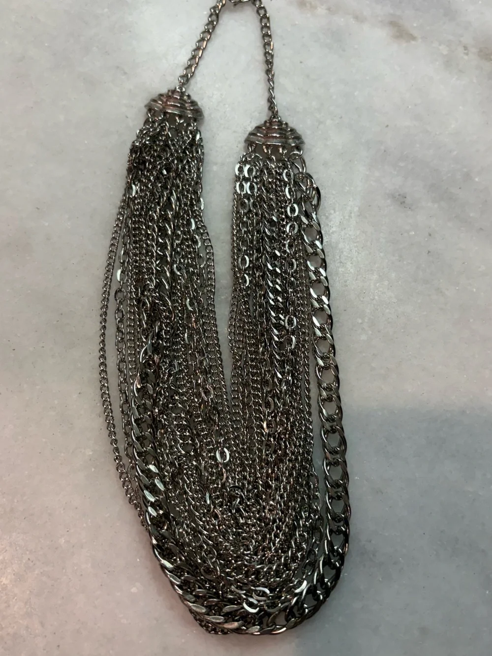 Estate sale silver tone necklace